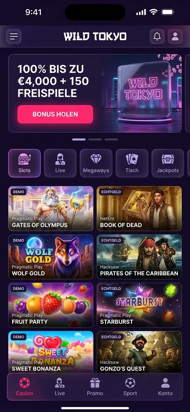 Mobile Erfahrung im Browser – Wild Tokyo